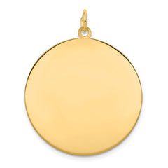 14k Plain .050 Gauge Circular Engravable Disc Charm