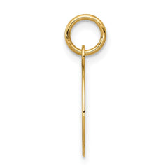 14k Plain .018 Gauge Engravable Round Disc Charm on 18 inch Chain