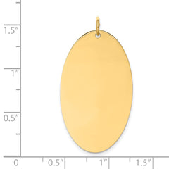 14k Plain .013 Gauge Engravable Elliptical Disc Charm - 3