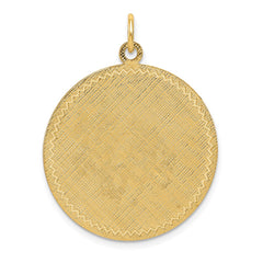 14k Patterned .018 Gauge Circular Engravable Disc w/Satin Back