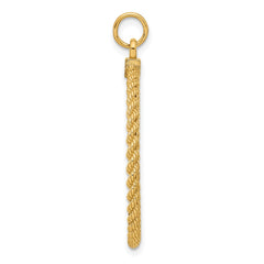 14k Patterned .013 Gauge Engravable Rope Disc w/Satin Back - 3