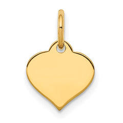 14K Heart Disc Charm