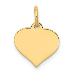 14K Heart Disc Charm - 26
