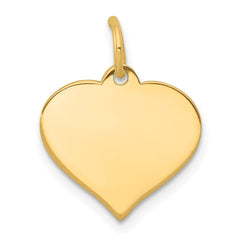 14K Heart Disc Charm - 27