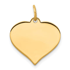 14K Heart Disc Charm - 28