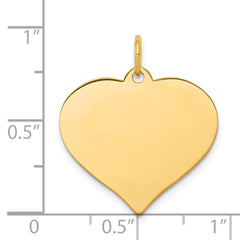14K Heart Disc Charm - 32