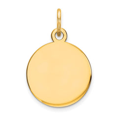 14K Round Disc Charm - 22