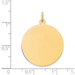 14K Round Disc Charm - 26