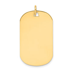 14k Plain .035 Gauge Engraveable Dog Tag Disc Charm - 3