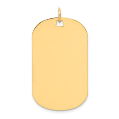 14k Plain .035 Gauge Engraveable Dog Tag Disc Charm - 9