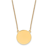14k Plain .027 Gauge Circular Engravable Disc 18in Necklace - 4
