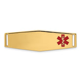 10ky Epoxy Enameled Medical ID Off Ctr Soft Diamond Shape Plate # 820