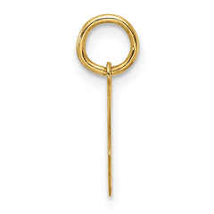 14k Plain Small .013 Gauge Facing Right Engravable Boy Head Charm