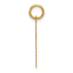 14k Plain Medium .013 Gauge Facing Right Engravable Girl Head Charm - 2