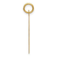 14k Plain Medium .013 Gauge Facing Left Engravable Girl Head Charm