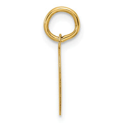 14k Plain .013 Gauge Engravable Oval Disc Charm - 2