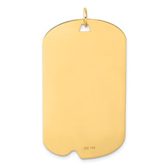 14k Patterned .018 Gauge Engravable Dog Tag Disc Charm - 2