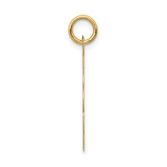 14k Boy Head on .013 Gauge Engravable Scalloped Disc Charm - 2