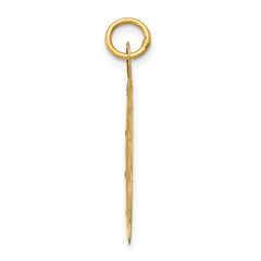 14k Girl Head on .011 Gauge Engravable Scalloped Disc Charm - 2