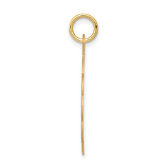 14k Boy Head on .018 Gauge Engravable Scalloped Disc Charm - 2