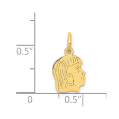 14k .013 Depth Engravable Girl Head Charm - 2