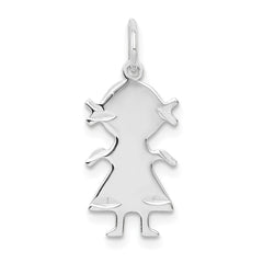 14kw .018 Depth Engravable Girl Charm