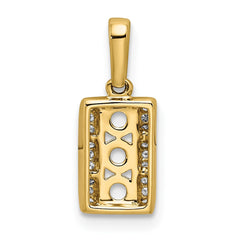 14K Family Jewelry Diamond Semi-Set Pendant - 14