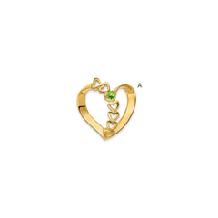 14k Family Heart Slide