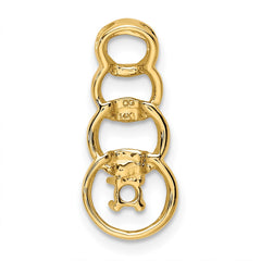 14k 1 Synthetic Stone Family Pendant - 4