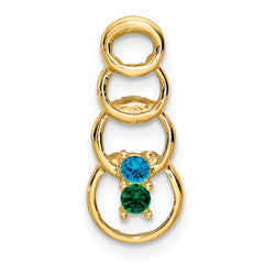 14k 2 Stone Family Pendant Mounting - 2