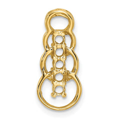14k 5 Stone Family Pendant Mounting - 2