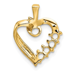 14k 4 Genuine Stone Family Pendant - 2