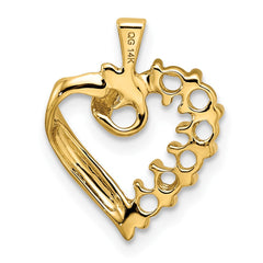 14ky 6 Genuine Stone Family Pendant