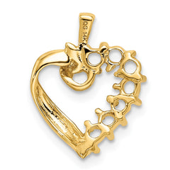 14k 7 Genuine Stone Family Pendant