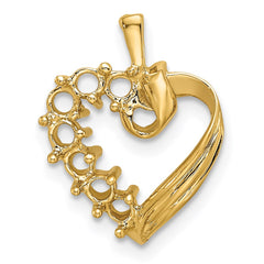 14k 7 Synthetic Stone Family Pendant - 3