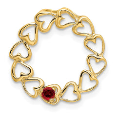 14k 1 Synthetic Stone Family Pendant