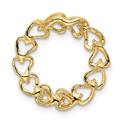 14k 2 Synthetic Stone Family Pendant