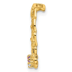 14k 3 Stone Family Pendant Mounting - 2