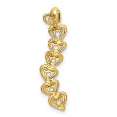 14k 6 Synthetic Stone Family Pendant - 4