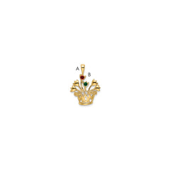 14k Genuine VS Diamond Mother's Pendant - 5