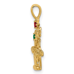 14k Genuine VS Diamond Mother's Pendant - 3