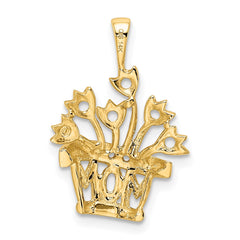 14k Genuine AAA Diamond Mother's Pendant - 3