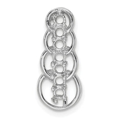 14k White Gold 7 Genuine Stone Family Pendant - 3