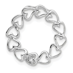 14k White Gold 1 Genuine Stone Family Pendant - 4