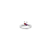 Sterling Silver Rhodium-plated Family Jewelry Ring - 29