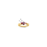 14k Genuine 4 Stone Mother's Ring - 5