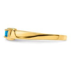 14k Polished 1-Stone Mothers Ring Mounting - 14