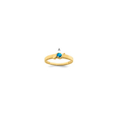 14k Polished 1-Stone Mothers Ring Mounting - 14
