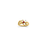 14k Genuine 1 Stone Mother's Ring - 3