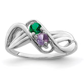 14k White Gold Family Jewelry Ring - 20